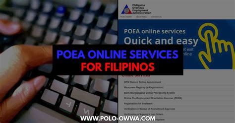 onlineservices.poea.gov.ph log in|List of POEA Online Services for Filipinos .